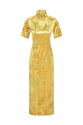 DYNASTY VELVET DRESS YELLOW