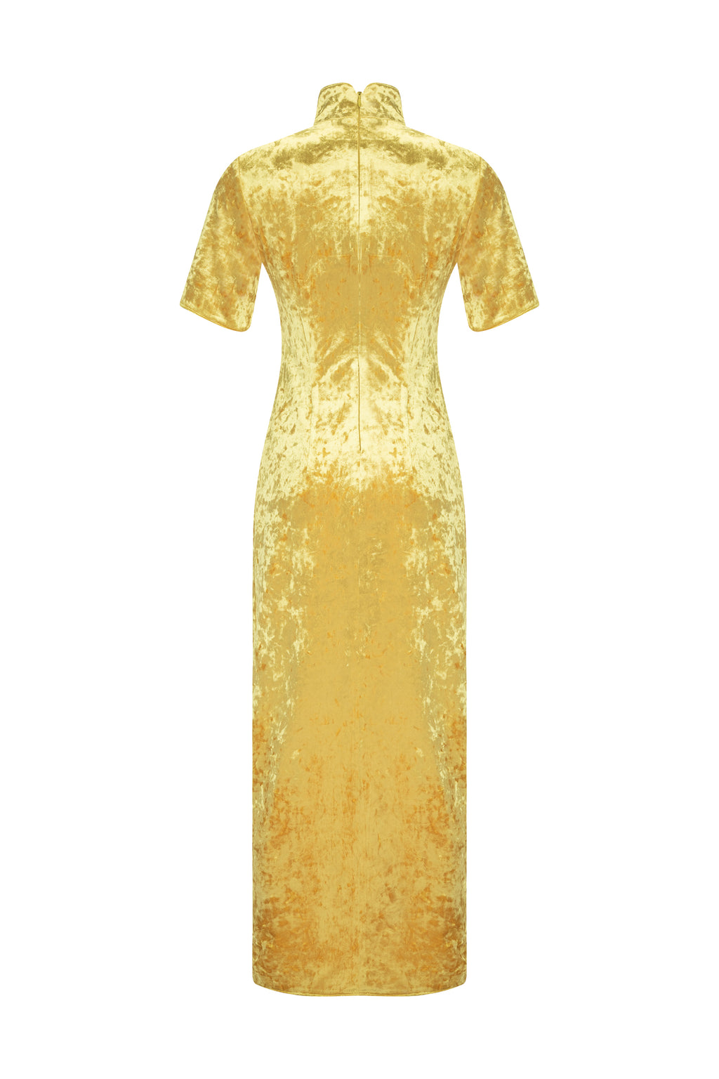 DYNASTY VELVET DRESS YELLOW