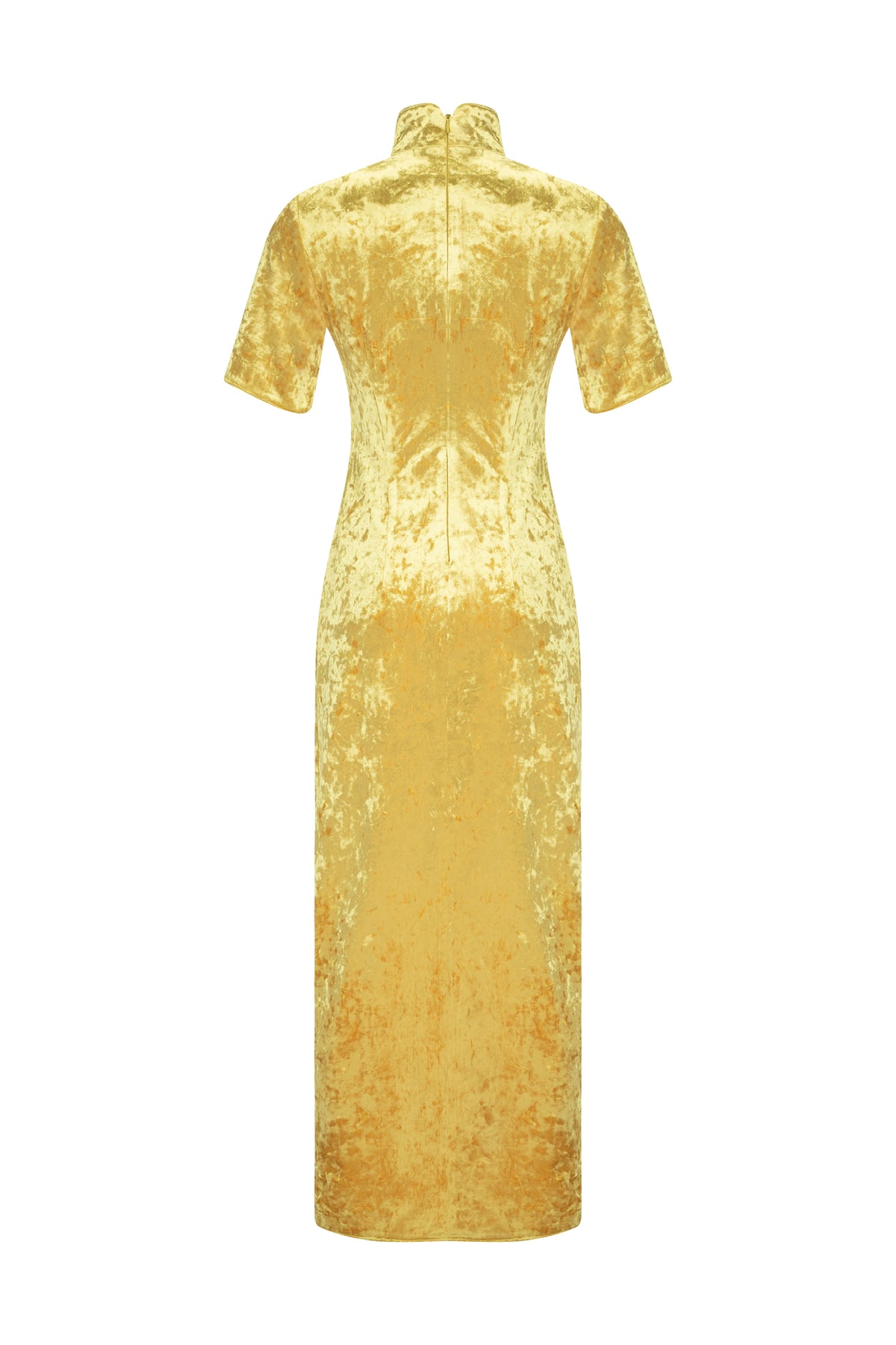 DYNASTY VELVET DRESS YELLOW