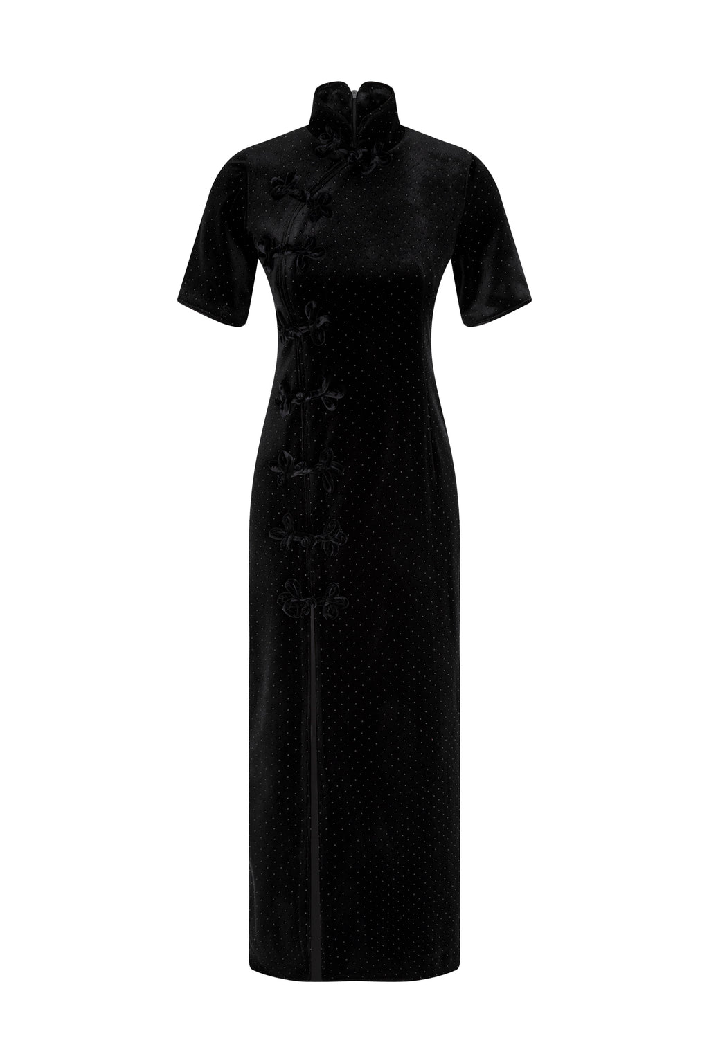 DYNASTY VELVET DRESS BLACK