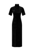 DYNASTY VELVET DRESS BLACK