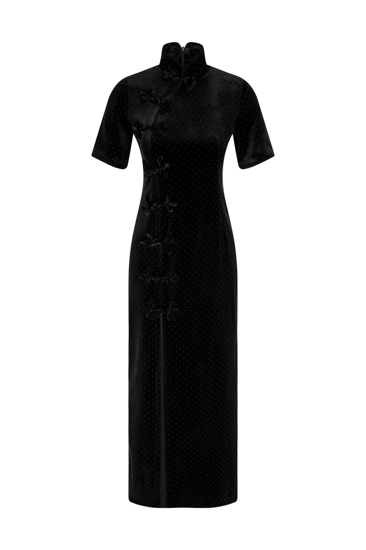 DYNASTY VELVET DRESS BLACK