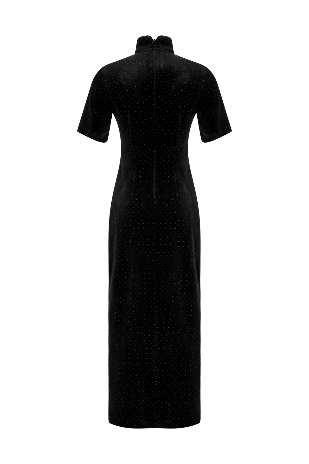 DYNASTY VELVET DRESS BLACK