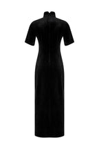 DYNASTY VELVET DRESS BLACK