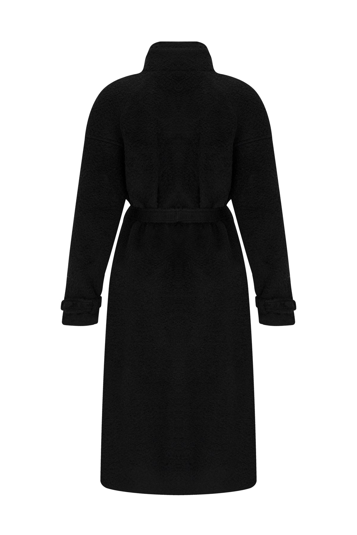 CURLY BELTED COAT