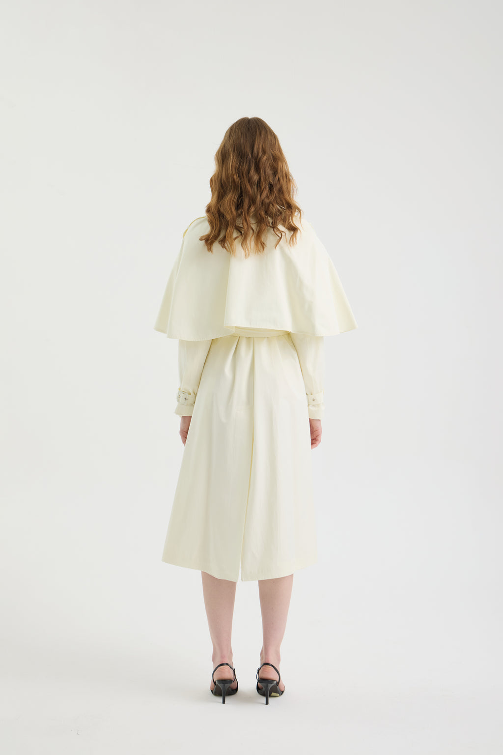 SCHATZİE BELTED MIDI TRENCH CAPE WITH STRUCTURED SILHOUETTE