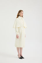 SCHATZİE BELTED MIDI TRENCH CAPE WITH STRUCTURED SILHOUETTE
