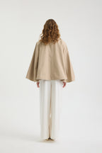 SCHATZİE STRUCTURED TRENCH CAPE IN SAND TONE