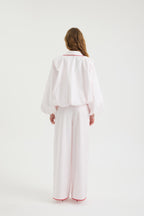 SCHATZİE MID-RISE WAIST WIDE-LEG TROUSERS