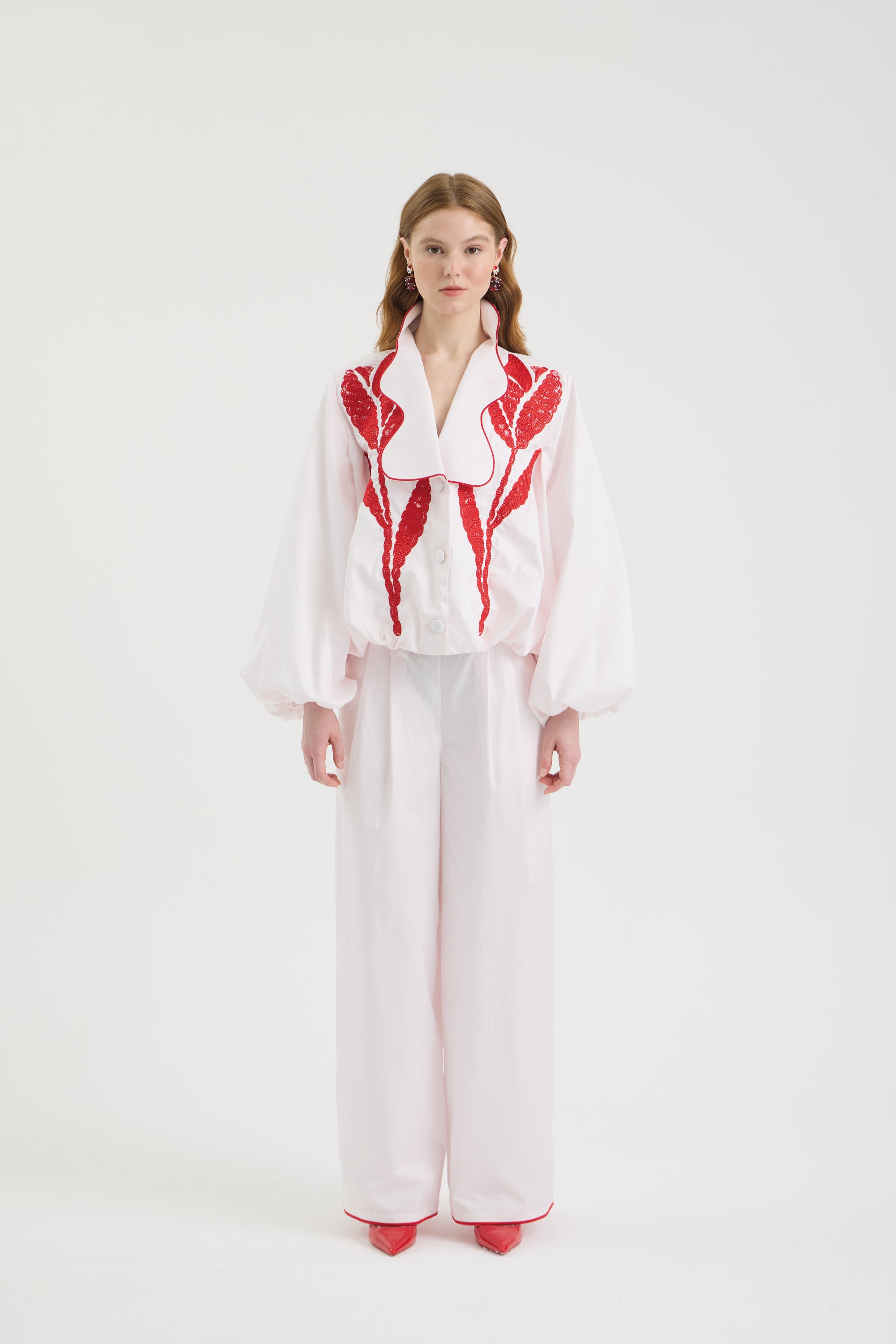 SCHATZİE MID-RISE WAIST WIDE-LEG TROUSERS