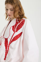 SCHATZİE EMBROIDERED TULIP MOTIF JACKET WITH VOLUMINOUS SLEEVES