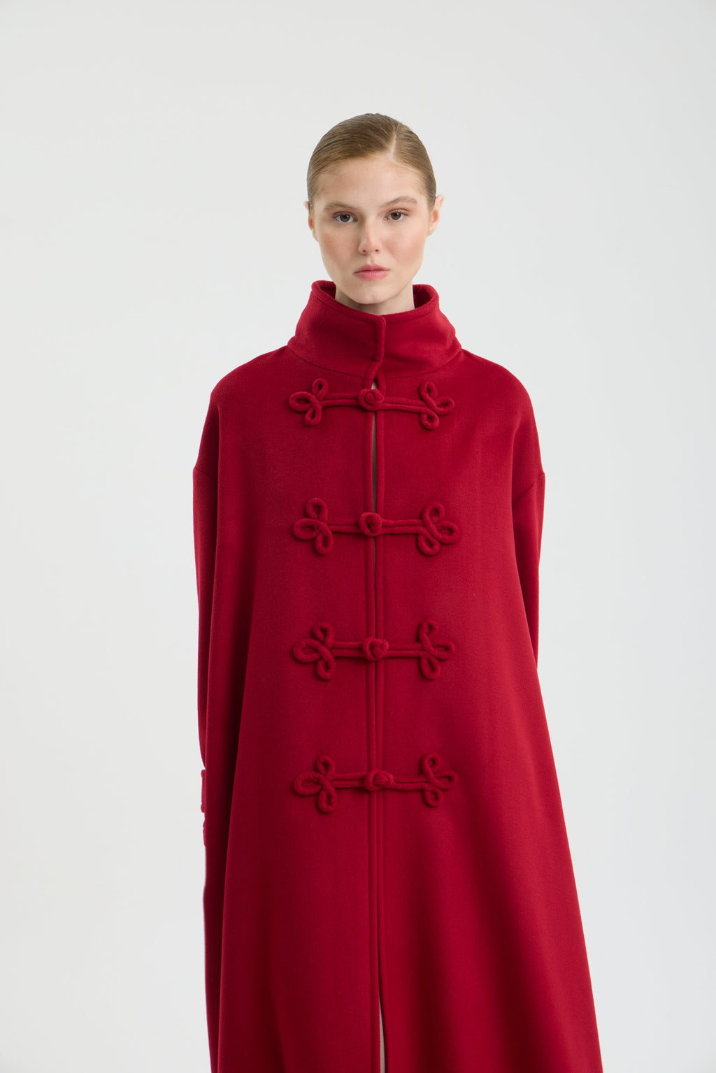 SCARLET MANDARIN COAT
