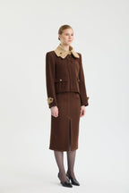 SADDLE DOUBLE COLLAR JACKET