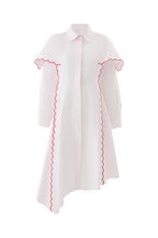 SCHATZİE CONTRAST WAVE EMBROIDERED SHIRT DRESS