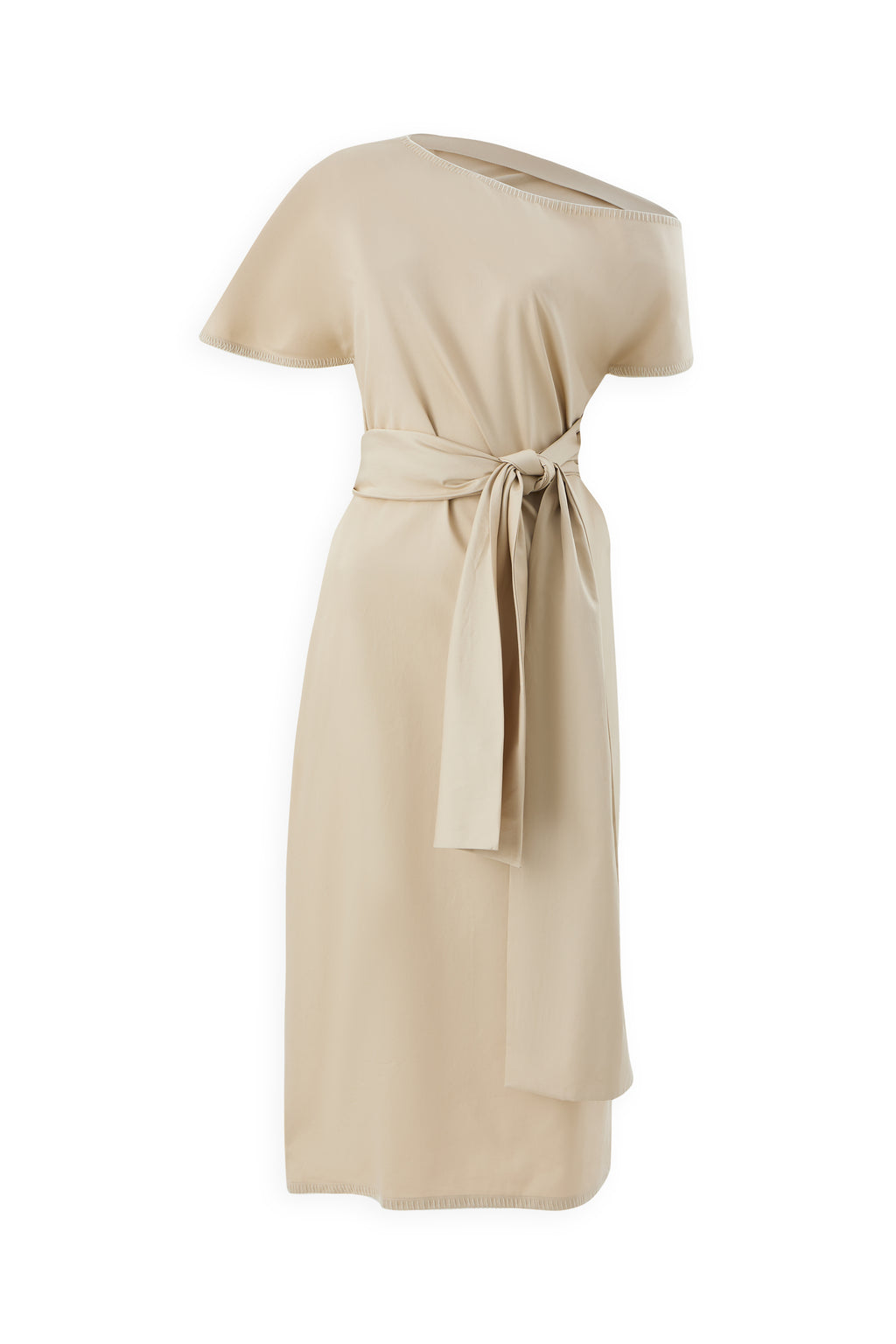 SCHATZİE ONE-SHOULDER DRAPED MIDI DRESS