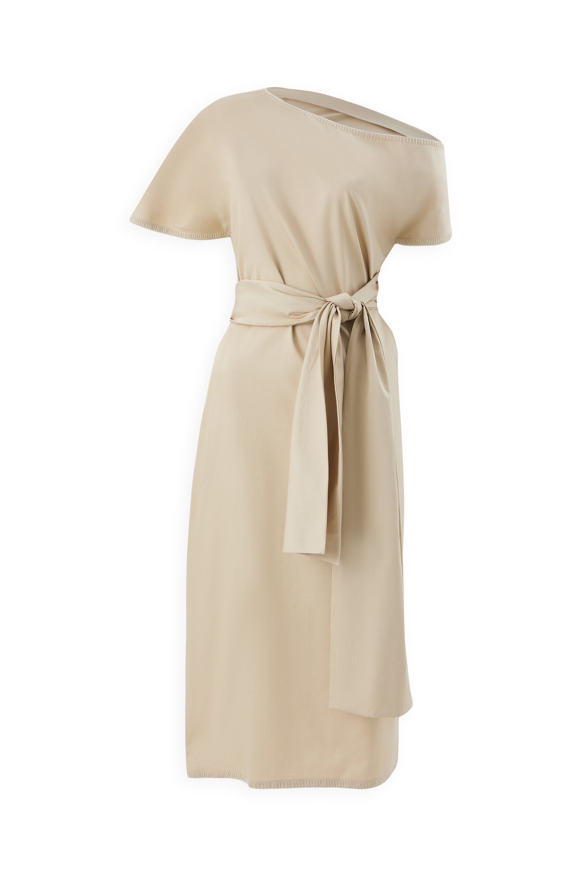 SCHATZİE ONE-SHOULDER DRAPED MIDI DRESS