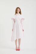 SCHATZİE CONTRAST WAVE EMBROIDERED SHIRT DRESS