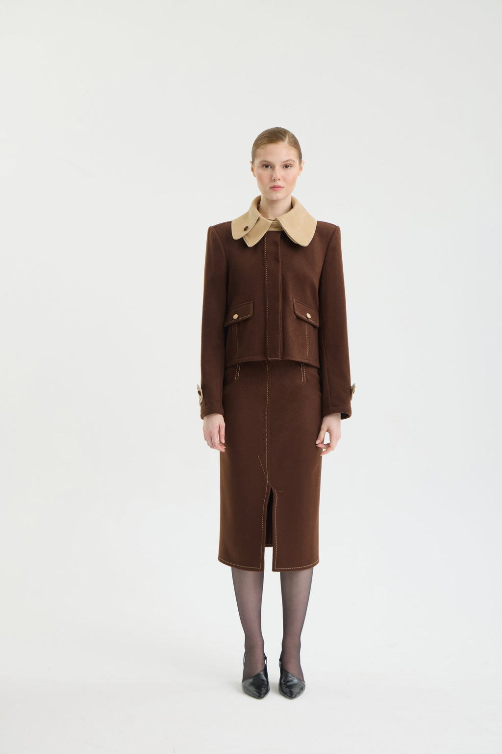 SIGNATURE WOOL SKIRT
