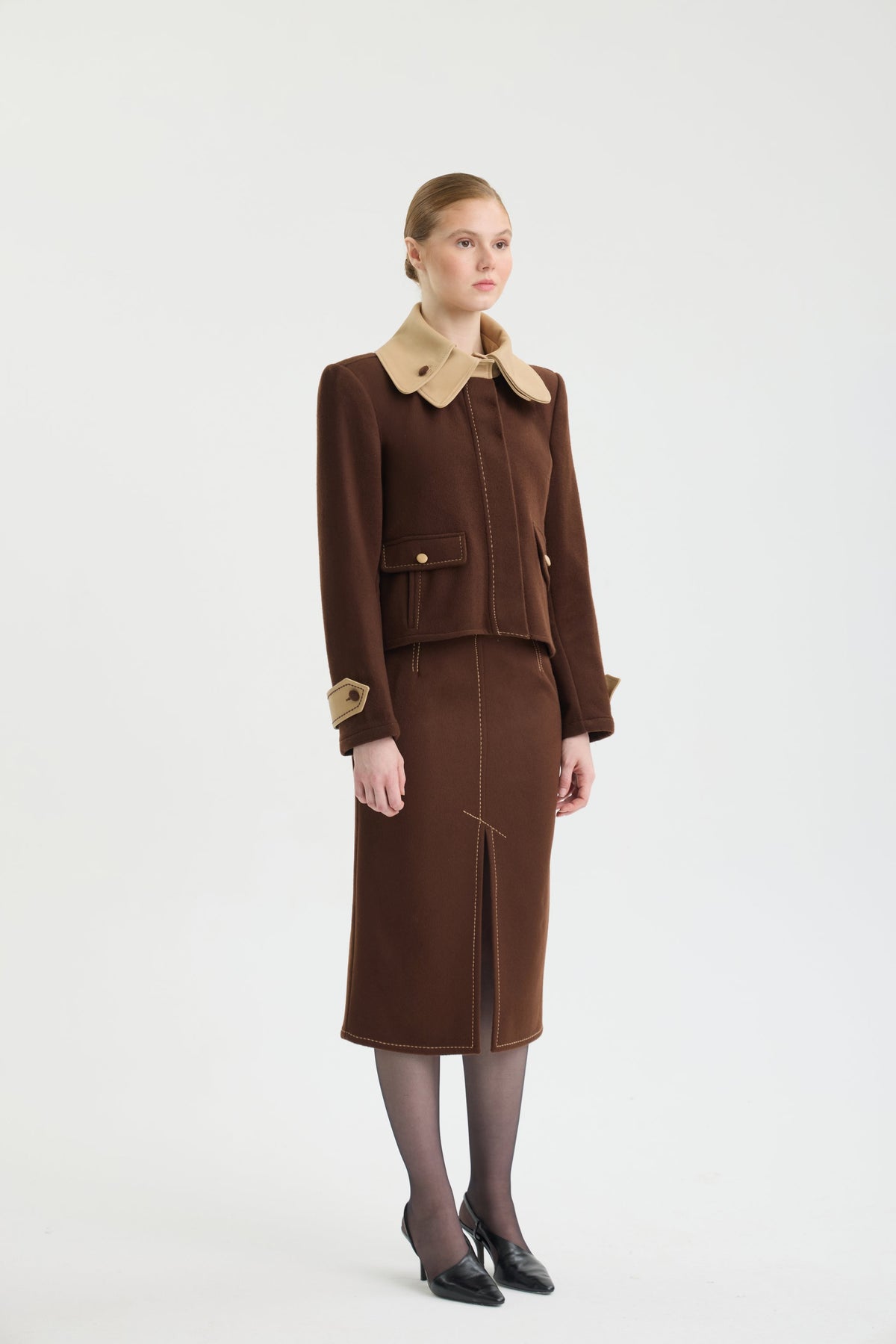 SIGNATURE WOOL SKIRT